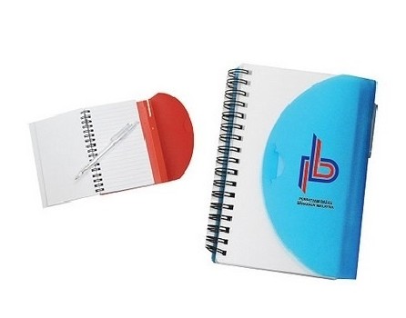 PGM MC BIG HALF MOON PP NOTEBOOK WITH PEN