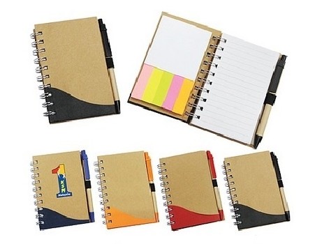 PGM MC SMALL ECO NOTEPAD WITH RESTICK NOTES (WITH PEN)