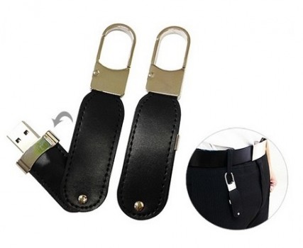 Hook Leather USB Thumb Drive