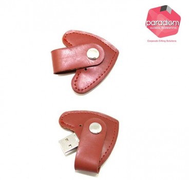 Heart Shaped Leather USB Flash Drive