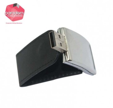 Metal Leather Cover USB Flash Drive