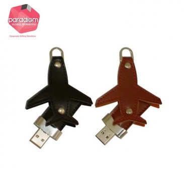 Leather Aeroplane USB Flash Drive