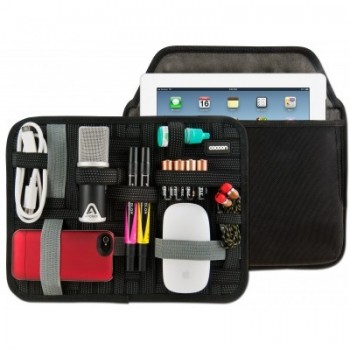 Accessory Organizer with Tablet Storage Pocket  For Apple iPad