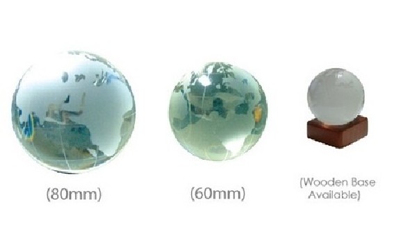 High Grade Clear Crystal Globe / Paper Weight
