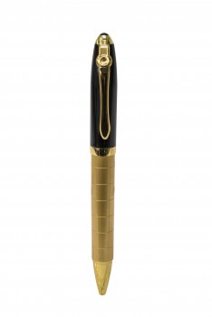 ROYAL GOLD/BLACK METAL BALL POINT PEN