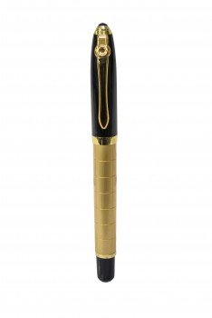 Royal Gold/Black Metal Roller Pen