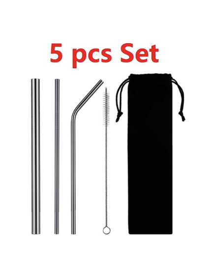 Eco Stainless Steel Straw Set 2 - Small