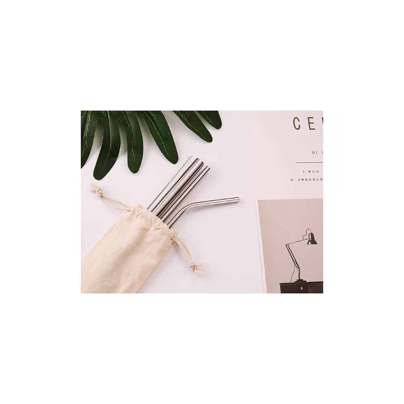 Eco Stainless Steel Straw Set with Cotton Pouch - Greenworks Malaysia