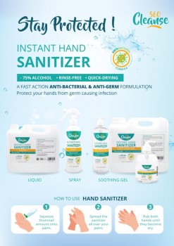 Cleanse 360 Instant Sanitizer Spray Type (500ml Liquid)
