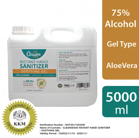 Cleanse 360 Instant Sanitizer (5000ml Gel)