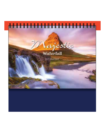 PGM ED Desktop Calendar - Majestic Waterfall