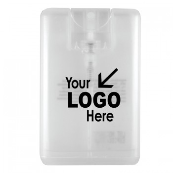 Card size sanitizer spray bottle