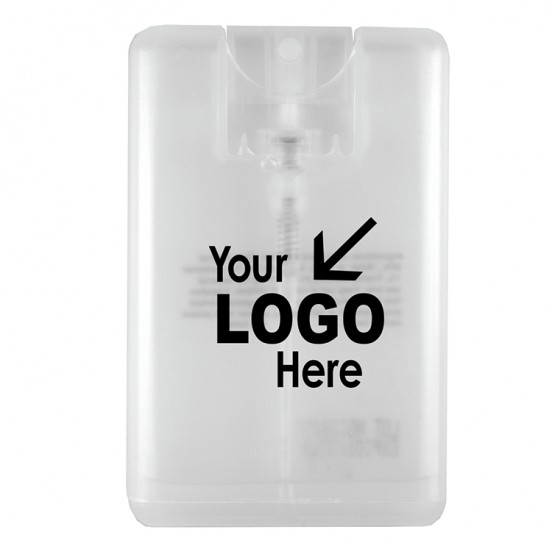 Card size sanitizer spray bottle