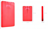 Card size sanitizer spray bottle