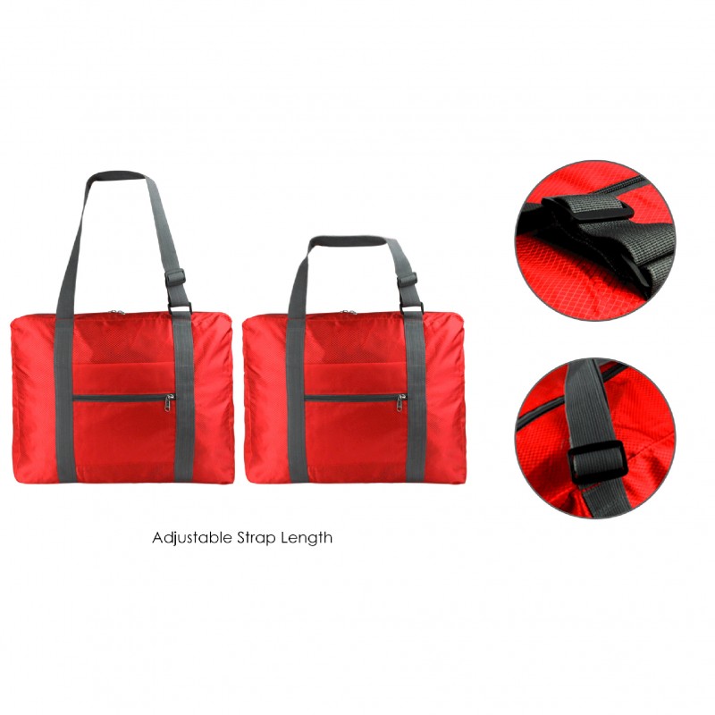 Foldable travelling bag with personalized brand logo/design printing.