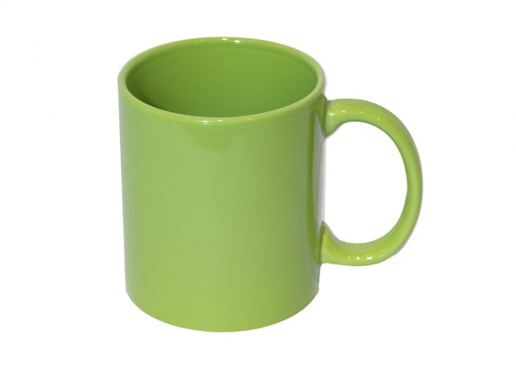 Ceramic lime green mug