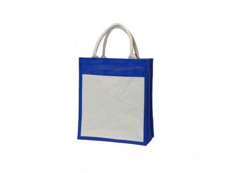 Royal blue jute bag 2