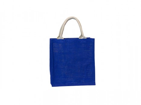 classic royal blue jute bag