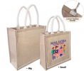 Jute bag with (cotton padded handle)