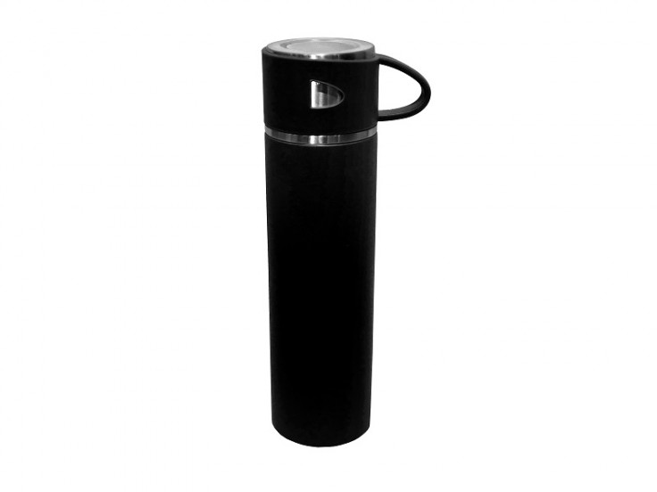 Vacuum flask with cup
